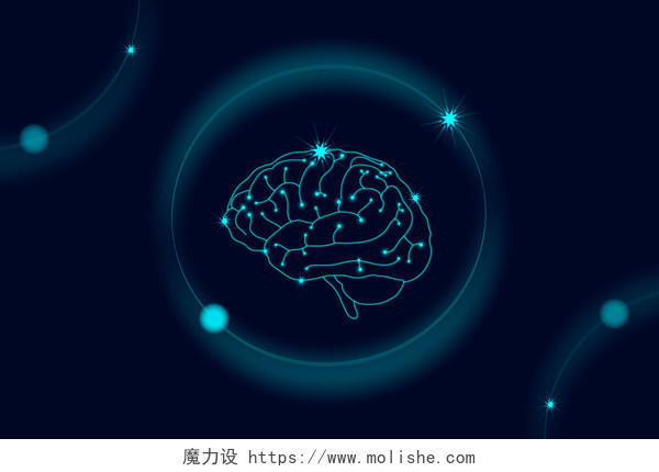 智能大脑人工智能科技5G商务背景人脑图片背景